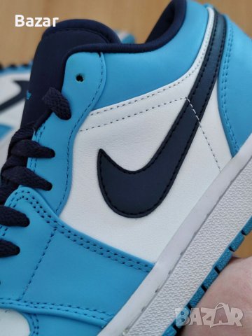 Nike Air Jordan 1 Low UNC Blue Нови Оригинални Обувки Маратонки Размер 42 Номер Кецове Снукърси Сини, снимка 12 - Маратонки - 39339513