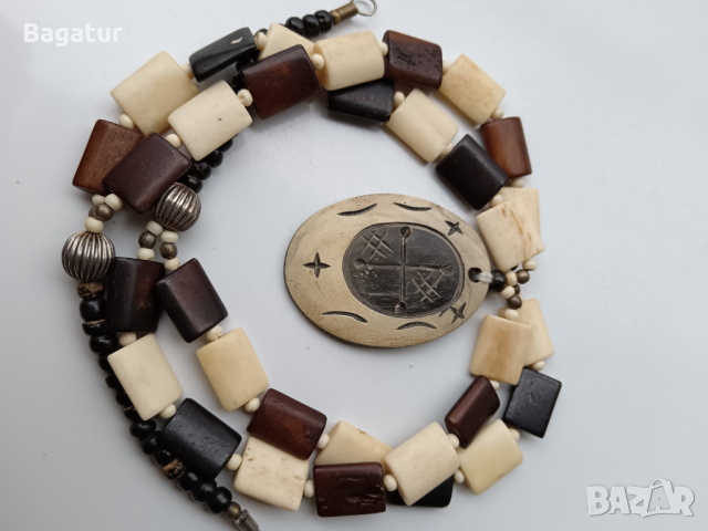 Двуредово,костно колие,кръст,звезди,, снимка 7 - Антикварни и старинни предмети - 44623104