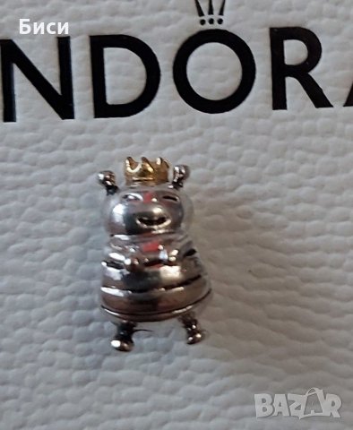 Pandora-оригинален нов сребърен талисман +14к.злато,пчеличка, снимка 2 - Гривни - 35373670