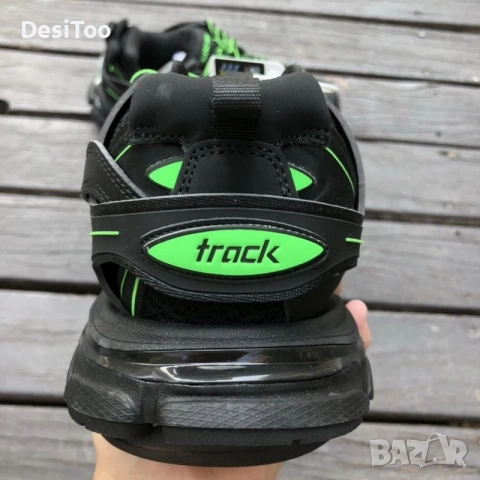 Balenciaga Track Sneaker "Black/Neon Green" , снимка 2 - Маратонки - 54358950