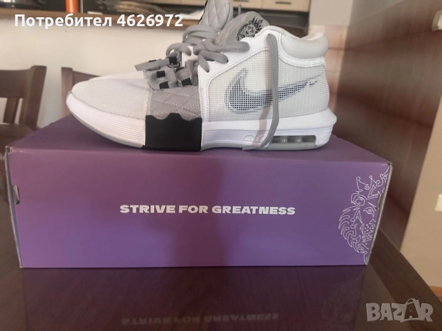 Обувки Nike LeBron Witness 8 "Light Smoke Grey", снимка 2 - Маратонки - 52103900