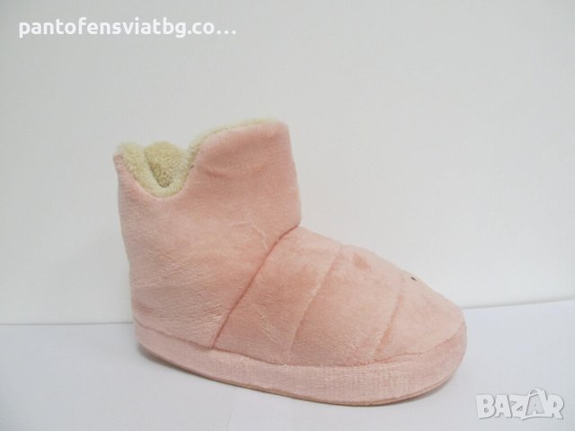 Дамски пантофи тип ботуш розово