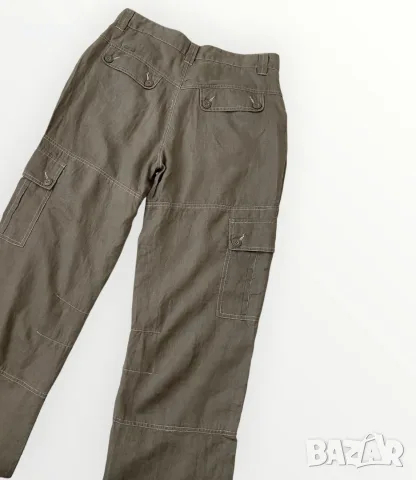 Linen Brown cargo pants, снимка 2 - Панталони - 51674254