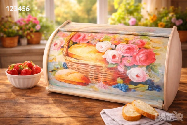 Винтидж кутия за хляб – стил и уют за вашата кухня, снимка 4 - Декорация за дома - 54153913