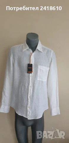 Hugo Boss Relegant_6  Len  Regular Fit  Mens Size S  ОРИГИНАЛ! Мъжка Ленена Риза., снимка 8 - Ризи - 51369553