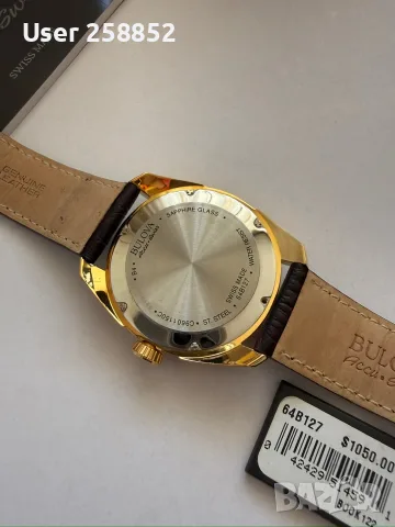 Bulova Accu-Swiss 64B127 Tellaro Автоматичен часовник - нов с кутия и документи, снимка 9 - Мъжки - 54092971