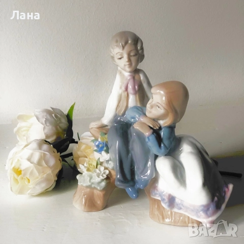 Порцеланова фигурка «Деца на дънер «, снимка 15 - Статуетки - 41329831