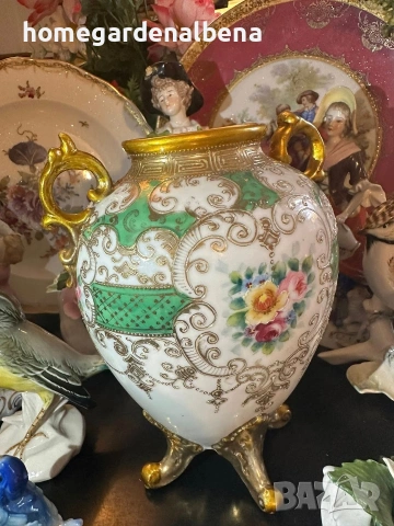 Антикварна ваза Noritake Japan circa 1908 — 24к злато, снимка 6 - Вази - 54040520