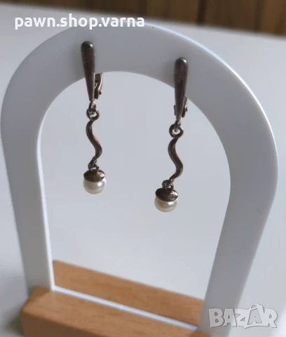 Сребърни обеци с инкрустации – 925 проба