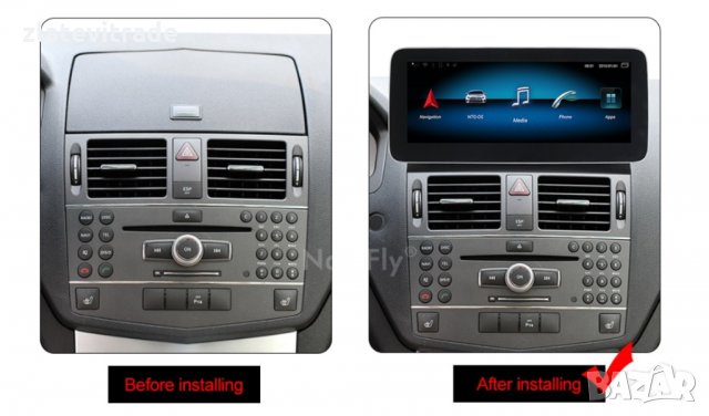 MERCEDES BENZ C-CLASS W204 NTG 4.0 2007-2010 10,25" Андроид Навигация, 10025, снимка 6 - Аксесоари и консумативи - 31960633