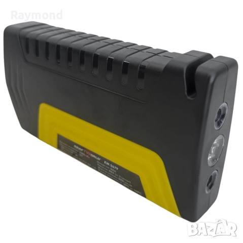 KraftWorld KW-2679 – Джъмп стартер за кола с компресор, фенер и аварийни инструменти 12V, 600A, USB, снимка 6 - Компресори - 51793365