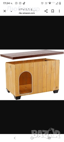 Ferplast Baita 80 Дървена колиба за кучета , снимка 9 - За кучета - 52693794