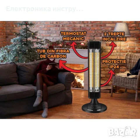 Електрически радиатор Hausberg HB-8565NG, 1000W, снимка 5 - Други инструменти - 47780580