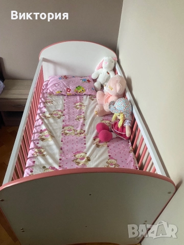 Детско креватче на две нива + матрак, снимка 3 - Кошарки - 52300585