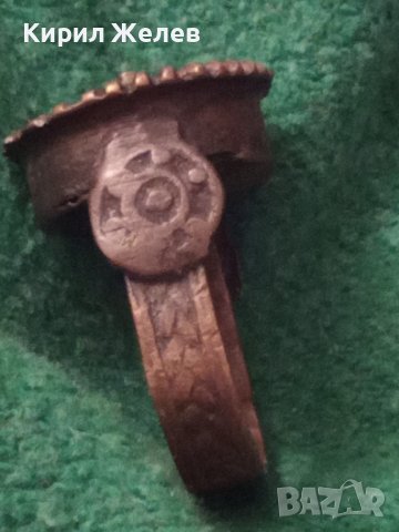 БОЛЯРСКИ 17 - 18 ВЕК ОРНАМЕНТИРАН ВЪЗРОЖДЕНСКИ БРОНЗОВ САЧАН ПРЪСТЕН УНИКАТ НАКИТ за НОСИЯ 22294, снимка 2 - Антикварни и старинни предмети - 33049667