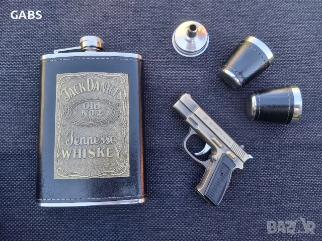 Подаръчен комплект Jack Daniel's,манерка,запалка и чаши,четири модела, снимка 10 - Запалки - 50080097