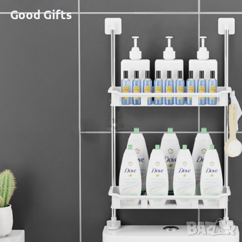 Универсална ЕТАЖЕРКА ЗА НАД ТОАЛЕТНА С ДВА РАФТА, снимка 2 - Други стоки за дома - 40677220