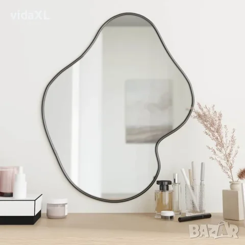 vidaXL Стенно огледало черно 60x50 см, снимка 2 - Огледала - 56147237