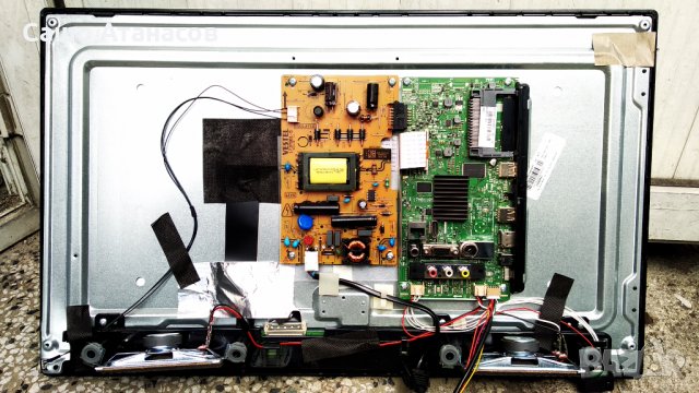 WELLINGTON WL24HD279SW със счупена матрица , 17MB110S , 17IPS61-5 , 17WFM07 , ETI 17ELB24NER5, снимка 4 - Части и Платки - 30355337