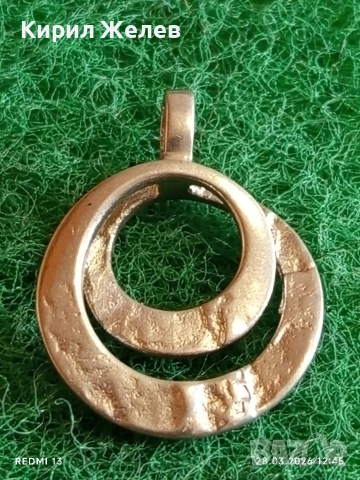 Сребърна висулка с геометричен дизайн Бохо стил ювелирна изработка 31313