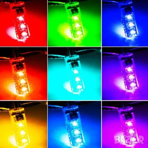 LED крушки T10 12V 2 броя за габарити, снимка 3 - Аксесоари и консумативи - 55865151