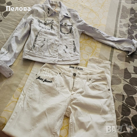 Бели дънки, снимка 6 - Дънки - 54178380