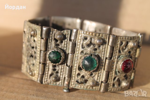 Сребърна възрожденска гривна, снимка 3 - Антикварни и старинни предмети - 44497388