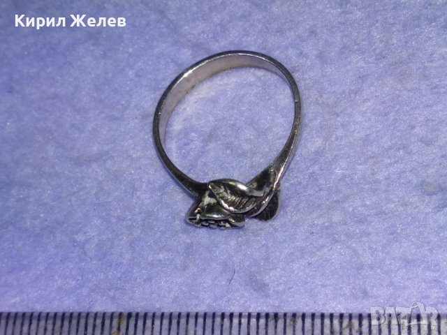 Стар ФЛОРАЛЕН СРЕБЪРЕН АРТ ДЕКО ПРЪСТЕН РОЗА ВИСОКА ПРОБА СРЕБРО МАЙСТОРСКА РЪЧНА ИЗРАБОТКА 40553, снимка 16 - Антикварни и старинни предмети - 42787918