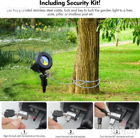 Poeland Външен звезден проектор, коледни светлини Motion Firefly LED, снимка 7 - Декорация за дома - 42838916