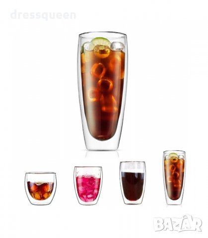 2963 Чаша от двустенно стъкло за топли, студени напитки и кафе, снимка 6 - Чаши - 34264761