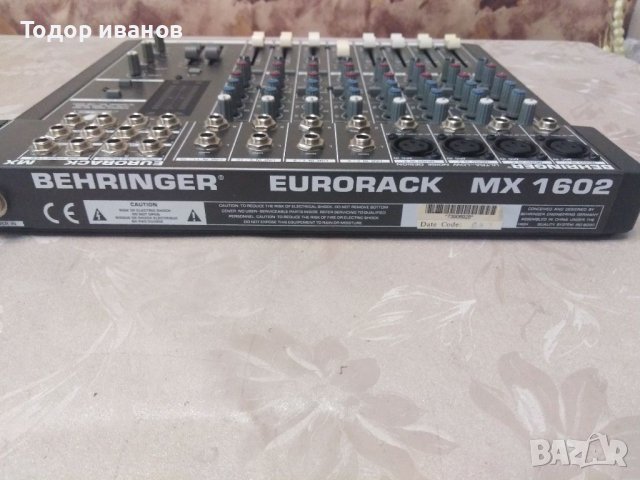 Behringer mx1602, снимка 9 - Ресийвъри, усилватели, смесителни пултове - 40828775