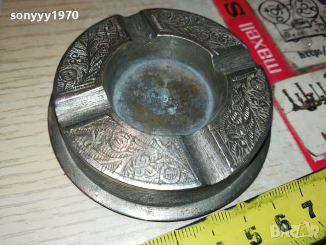МЕТАЛЕН ПЕПЕЛНИК ОТ ГЕРМАНИЯ 2707251928, снимка 5 - Антикварни и старинни предмети - 51160084