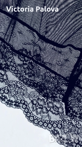 Ефирна черна блуза тюл с дантела, снимка 8 - Корсети, бюстиета, топове - 52234601