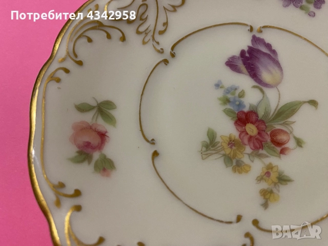 KPM.1934-1945г. Чинийки-подложки от серия Friederike., снимка 3 - Антикварни и старинни предмети - 52860607