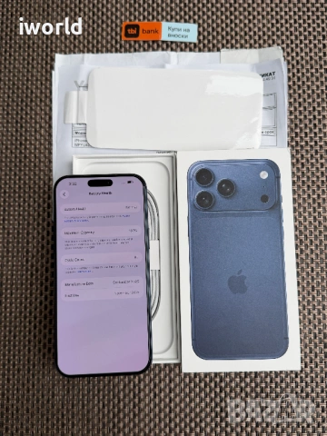 НОВ❗ 36М ГАР❗ 512gb❗️ phone 17Pro max ❗️Лизинг от 51€/мес❗️ deep blue син, снимка 4 - Apple iPhone - 53912408