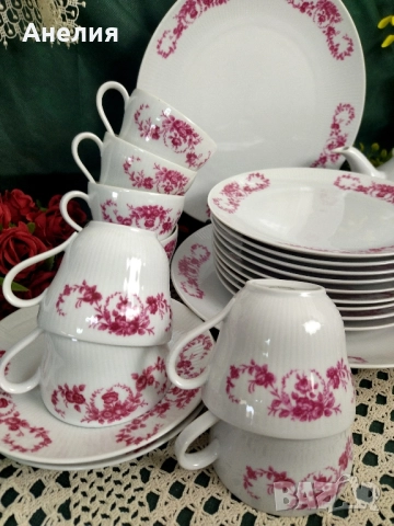 Seltmann bavaria наситено розово , снимка 3 - Чаши - 51678414