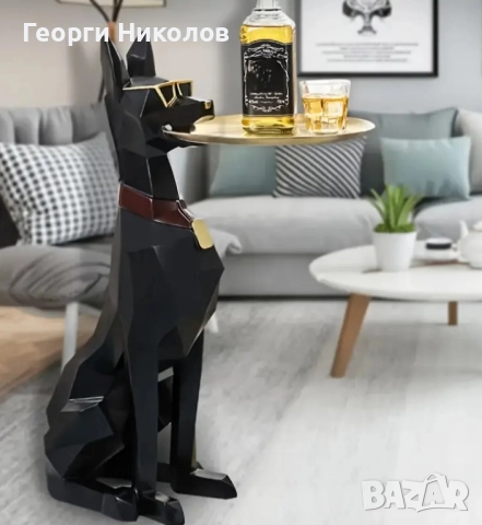 Декоративна статуя на Доберман , снимка 2 - Декорация за дома - 51610156