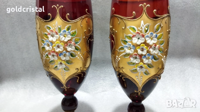 стари чаши бокали Бохемия , снимка 2 - Антикварни и старинни предмети - 52706134