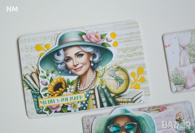 Магнити за осми март-100% ръчна изработка и дизайн, снимка 7 - Картини - 53060465