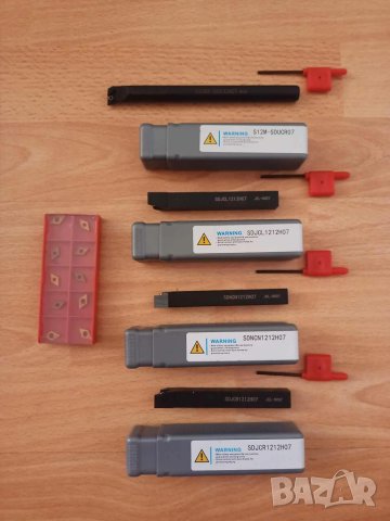 Комплект от 4 броя стругарски ножове 12 *12 мм. с 10 сменяеми пластини, снимка 4 - Други инструменти - 50973055