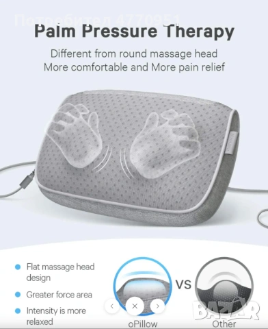 Naipo oPillow Shiatsu massage pillow, снимка 2 - Масажори - 53944970