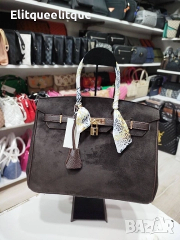 велурени чанти hermes, снимка 4 - Чанти - 52415745