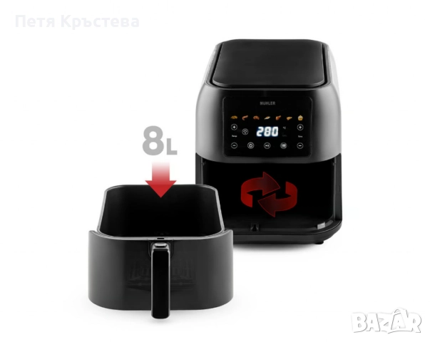 Фритюрник с горещ въздух MFX-815, 1700W, 8L, LED, снимка 3 - Фритюрници - 52345735