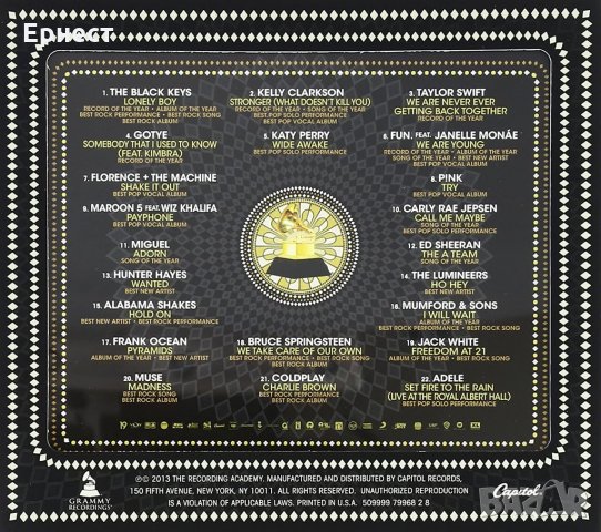 Номинациите за грами 2013 GRAMMY Nominees CD, снимка 2 - CD дискове - 31392485