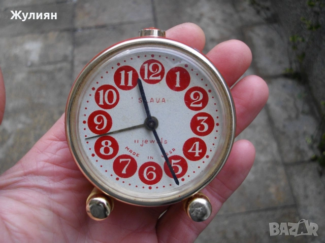 КОЛЕКЦИОНЕРСКИ БУДИЛНИК СЛАВА SLAVA, снимка 2 - Антикварни и старинни предмети - 53173363