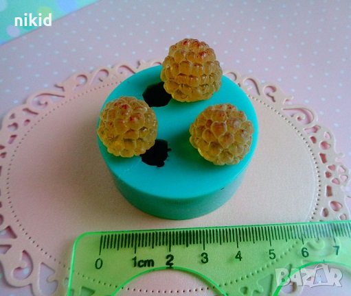 3d 3 размера Малина Малини силиконов молд форма за украса торта фондан гипс шоколад смола