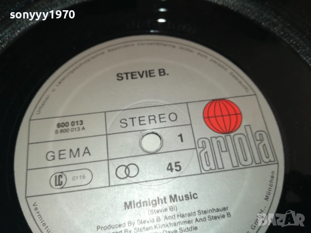 STEVIE B.ПЛОЧА ВНОС ОТ АНГЛИЯ 2608251609, снимка 10 - Грамофонни плочи - 51497823