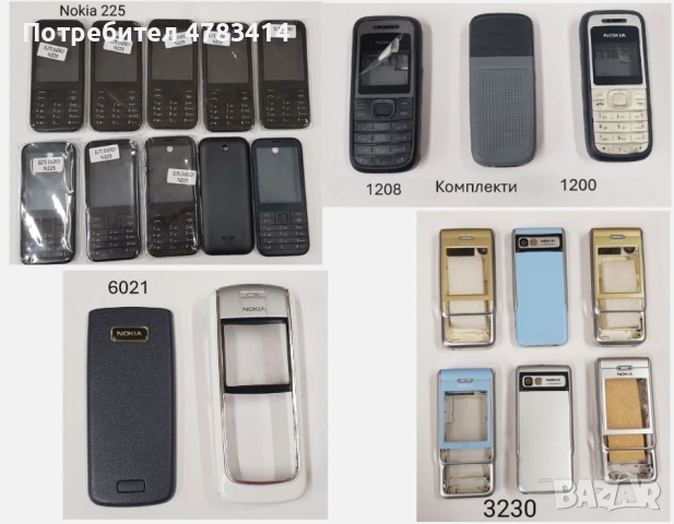 Панели за NOKIA 225,1200,1208,3230,6030,6111,6220,6300,6280,6670,6680,7210,N96,8210,8310,6100,7260