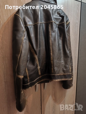 продавам мъжко кожено яке, снимка 3 - Якета - 52147860