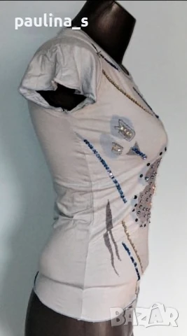 Четири различни броя / Еластична блуза тип тениска, с къс ръкав / "Roberto Sarto" , снимка 5 - Тениски - 26696649